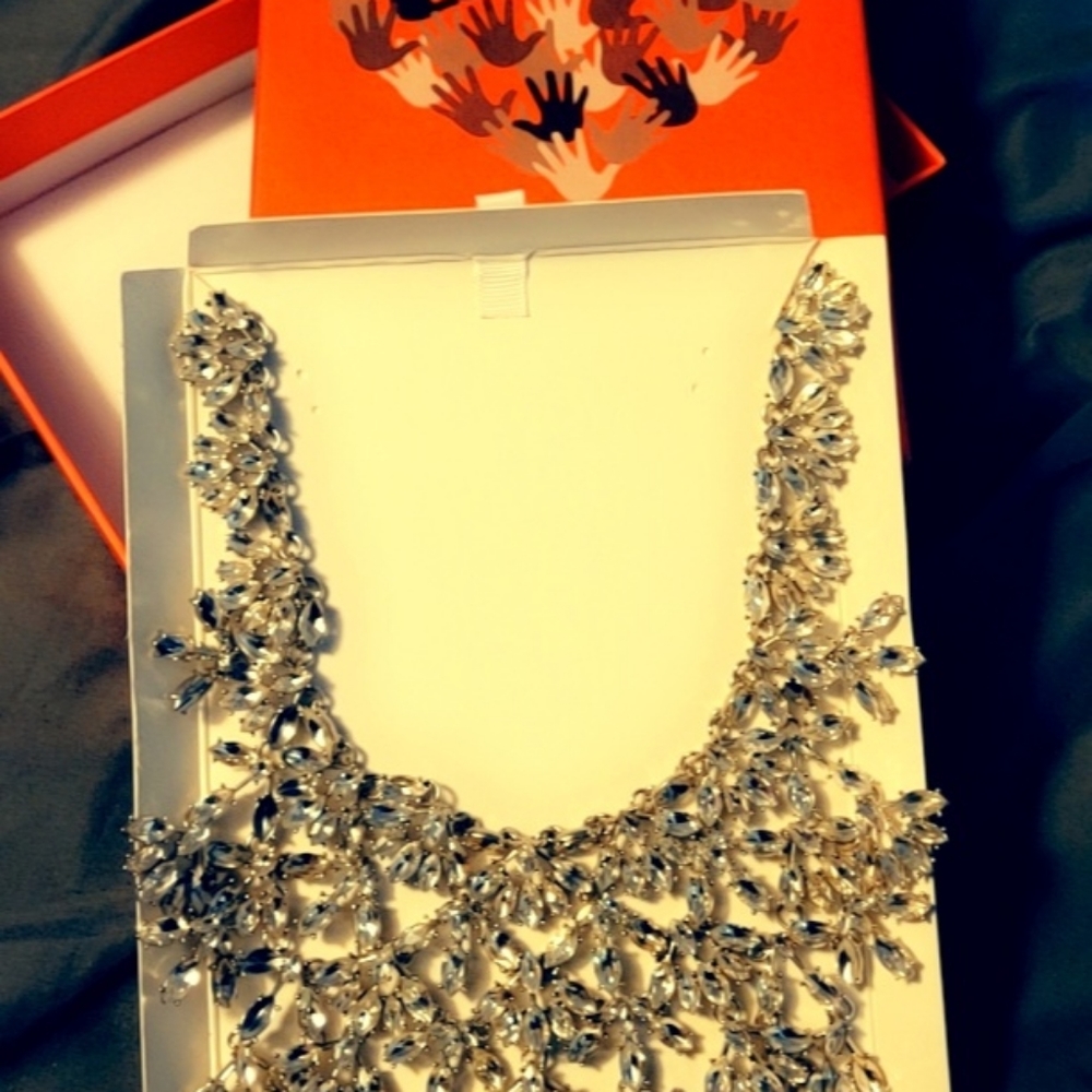 Rhinestone Statement Necklace - image 1